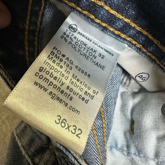 AG Adriano Goldschmied Jeans Mens 36x32 Blue The Graduate Tailored Leg Stretch - Picture 4 of 10